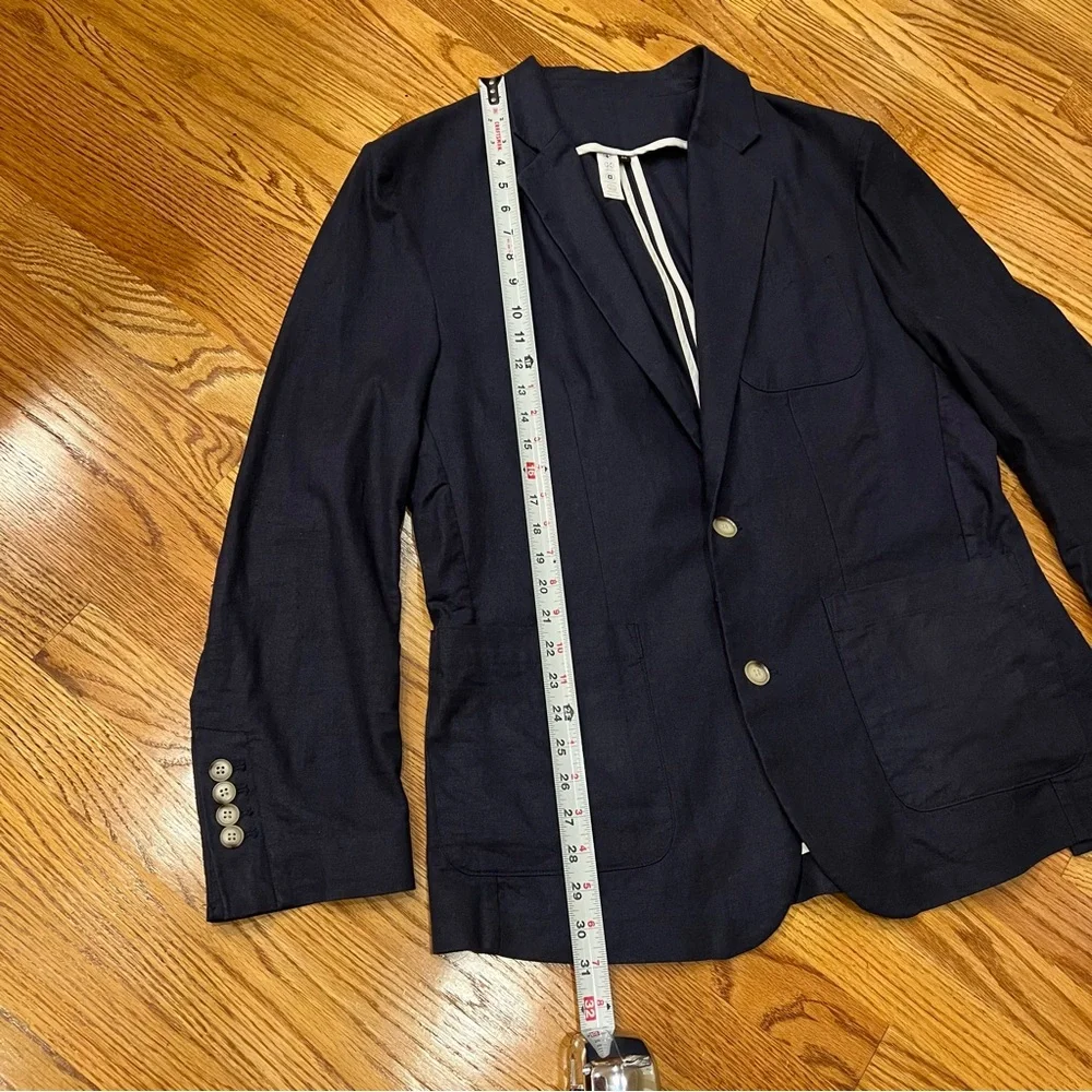 NEW State & Liberty Unstructured Linen Blazer Navy Blue 44 Performance Sport